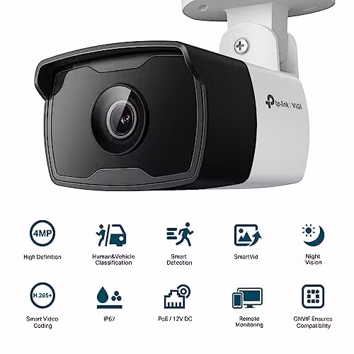TP-Link VIGI C340I IP Camera with 4 mm Lens, White – 2