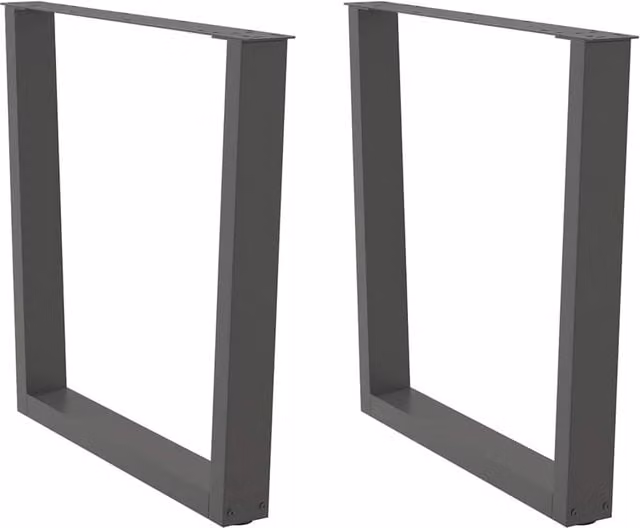 Berkfield Home V-Shape Dining Table Legs, 2 Pieces, Anthracite Steel, H: 72-73.3 cm x W: 80 cm – 1