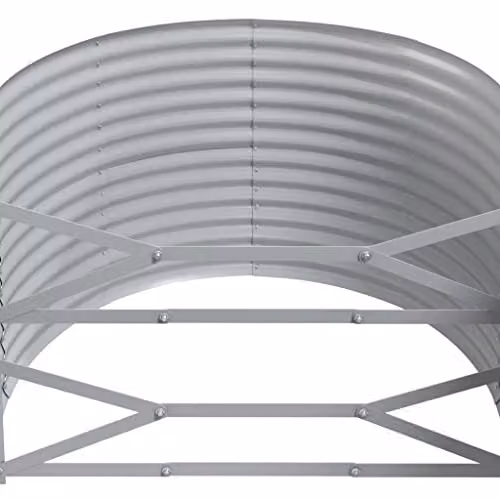 vidaXL Brown Galvanised Steel Garden Raised Bed W: 249 cm, D: 100 cm, H: 68 cm – 4
