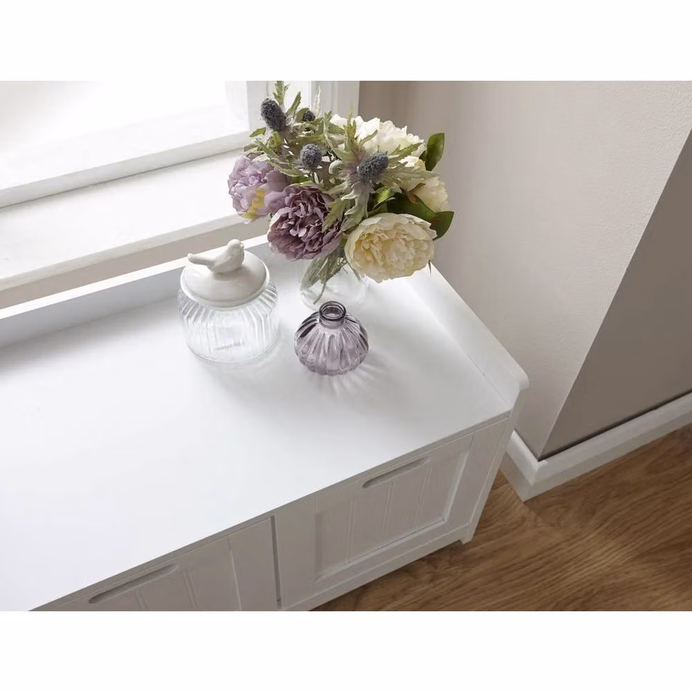 FORGEVIO White 3 Door Freestanding Bathroom Storage Unit with Hinged Doors – 3