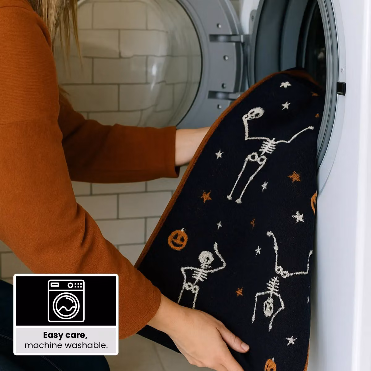 Allure Bath Fashions Luxury Halloween Hand Towels in Black 100% Cotton – 5