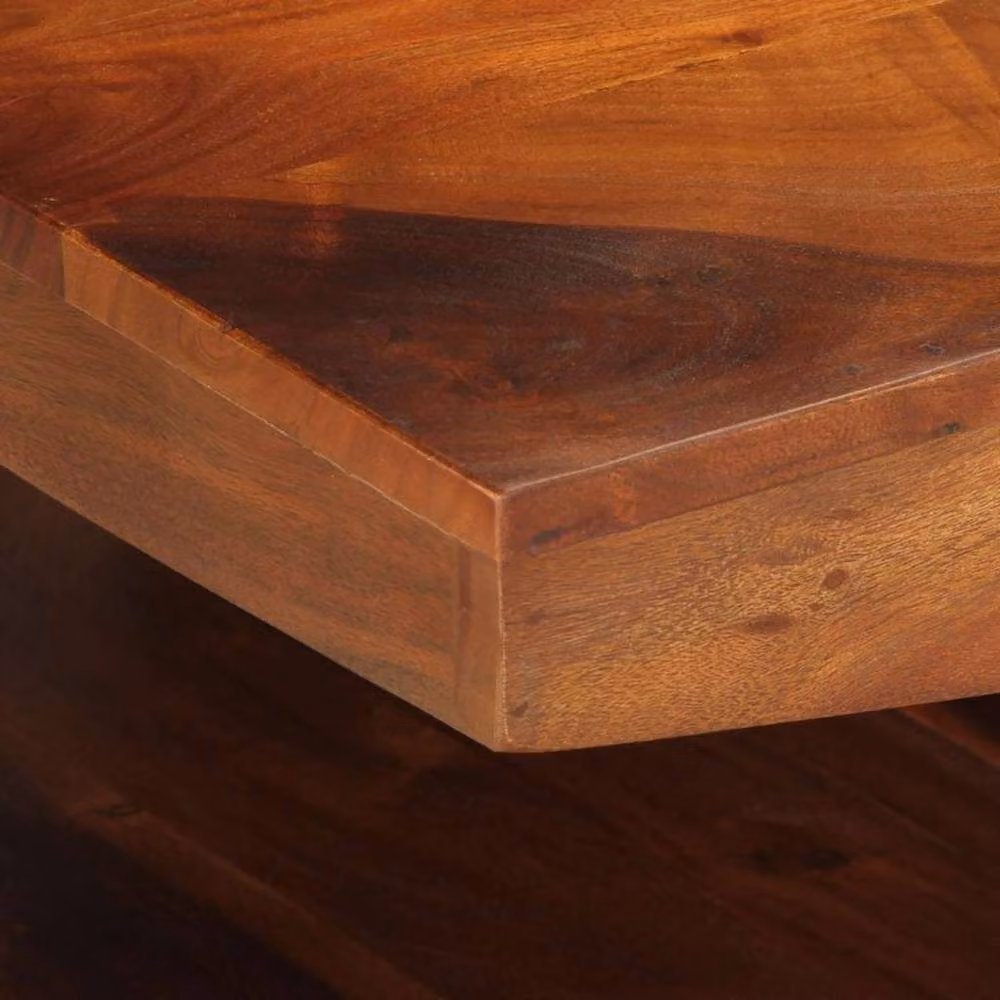 Berkfield Home Acacia Wood Coffee Table in Brown, W/D/H: 90 x 60 x 30 cm – 4