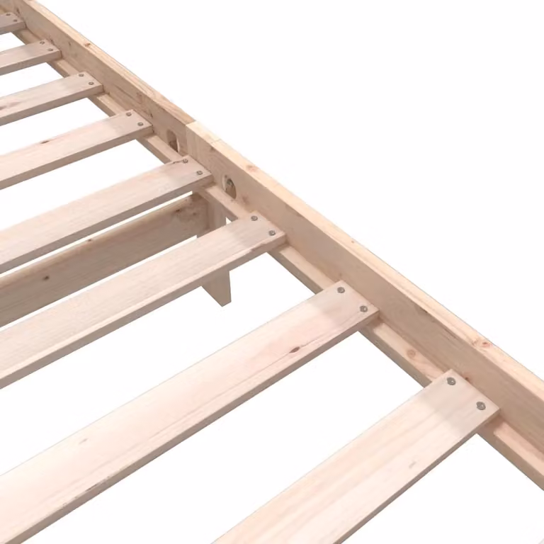 Berkfield Home Single Solid Wood Pine Bed Frame, Brown, W/D/H: 90 x 190 cm