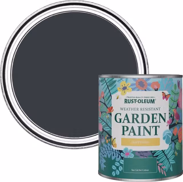 Rust-Oleum Weatherproof Matt Garden Paint in Anthracite Grey (RAL 7016), 750ml