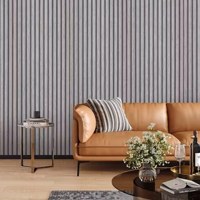 Kidkid 3D Wood Effect Textured Self Adhesive Wallpaper in Grey