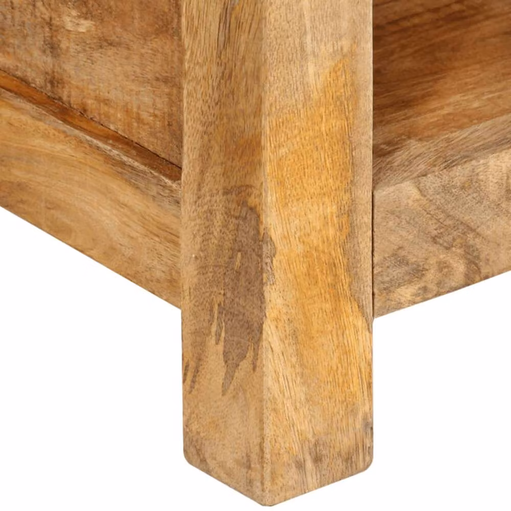 Berkfield Home Mango Wood Coffee Table in Brown, W/D/H: 80 x 55 x 30 cm – 3