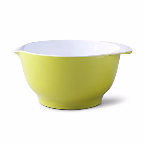 Zeal Melamine Large Non Slip Mixing Bowl with Pouring Spout, Green and White, 4 ltr, 23 cm – 1