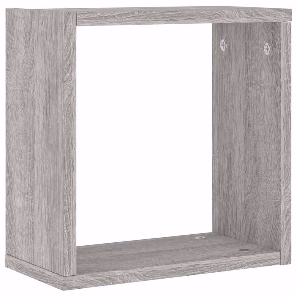 Berkfield Home Wall Cube Shelves, 6 Pieces, Grey Sonoma, W/D/H: 30 x 15 x 30 cm – 3