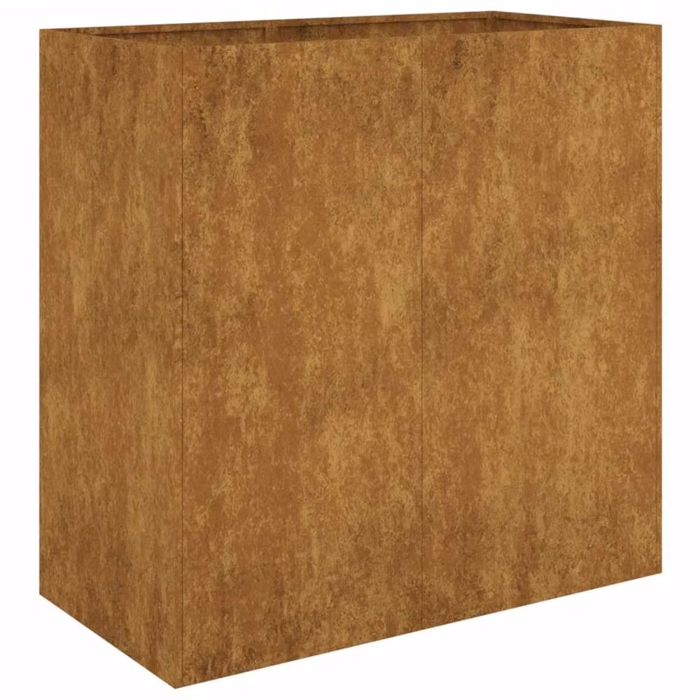 Berkfield Home Brown Corten Steel Planter Tub, W/D/H: 80 x 40 x 80 cm – 2