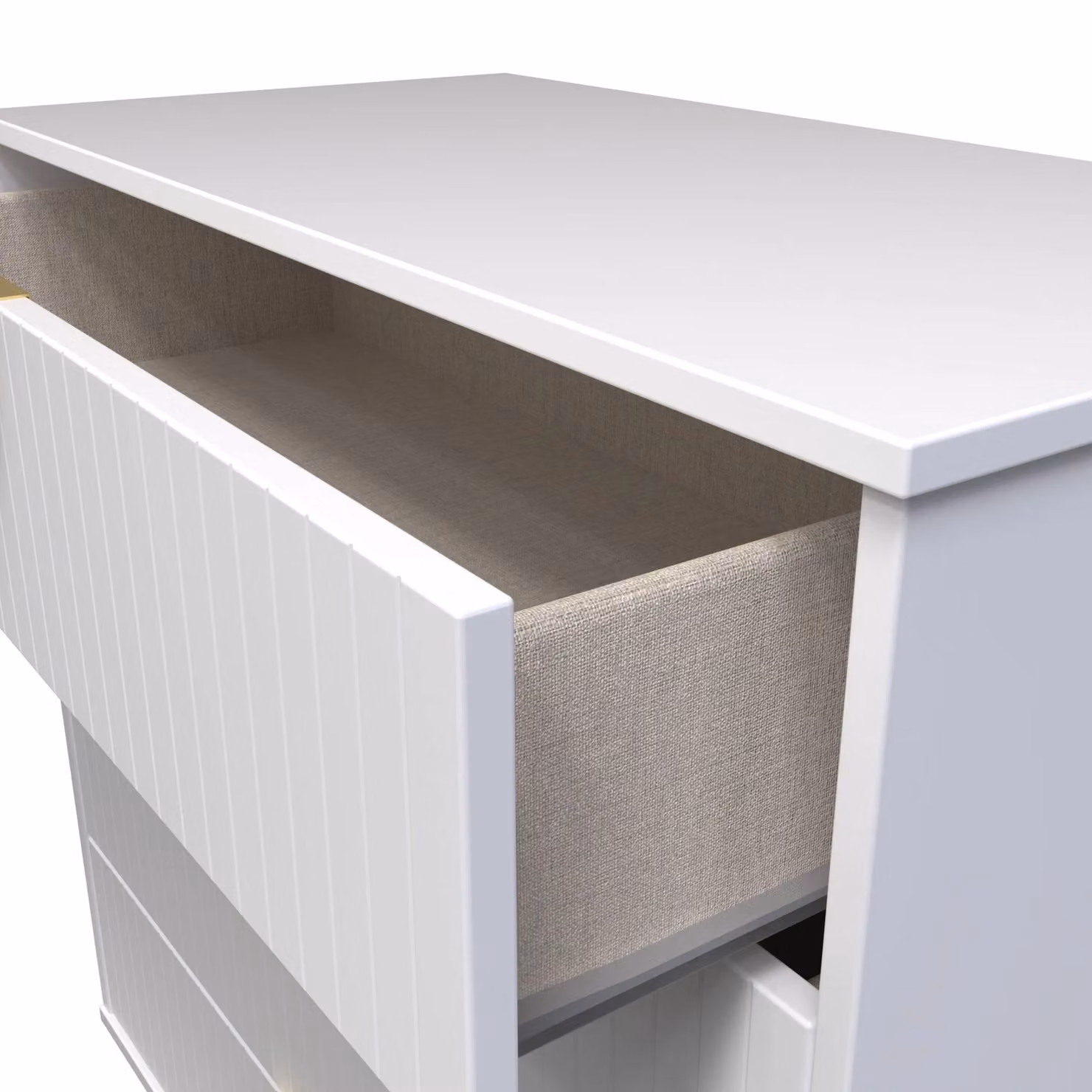 2 U Bexley 4 Drawer Chest in White and Gold with Metal Accents – 2