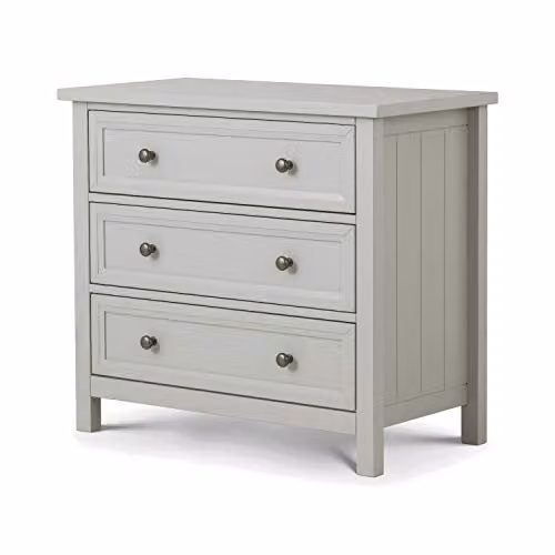 Julian Bowen Maine 3 Drawer Chest in Grey