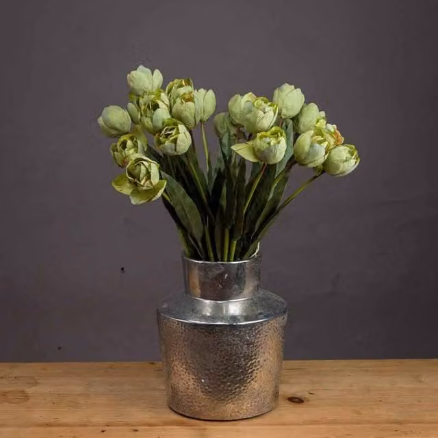 Lemon Pavilion Green Tulip Artificial Flower, Plastic, W: 8 cm, D: 8 cm, H: 50 cm