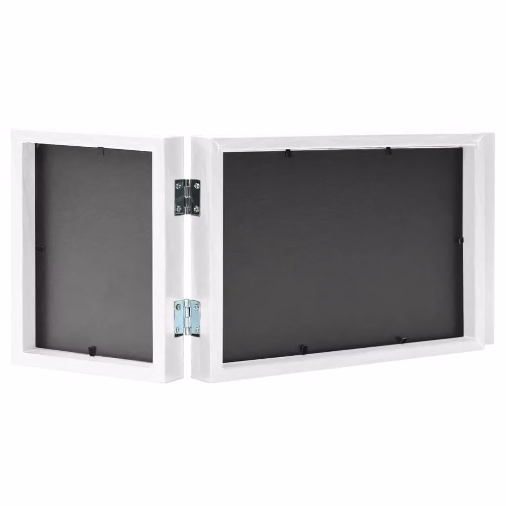 Berkfield Home Trifold Photo Frame Collage in White, W: 28 cm, H: 18 cm – 2