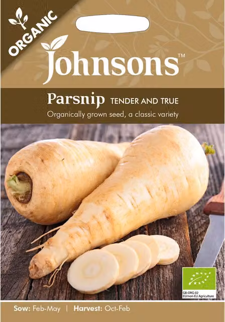 Johnsons Organic Tendertrue Parsnip Vegetable Seeds