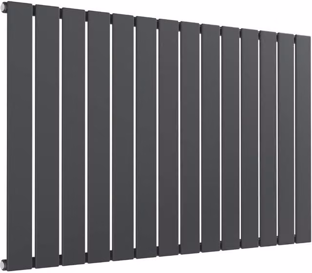 Bathroom Kingdom Anthracite Steel Single Flat Panel Horizontal Designer Radiator, H: 60 cm, W: 103.2 cm – 1