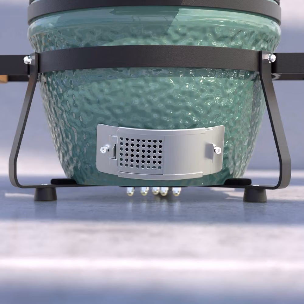 Charles Bentley Searsmith 13 inch Kamado Charcoal BBQ Grill in Green with Thermometer – 3