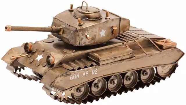 Harvey Makin Bronze Metal Tank Tabletop Ornament – 1