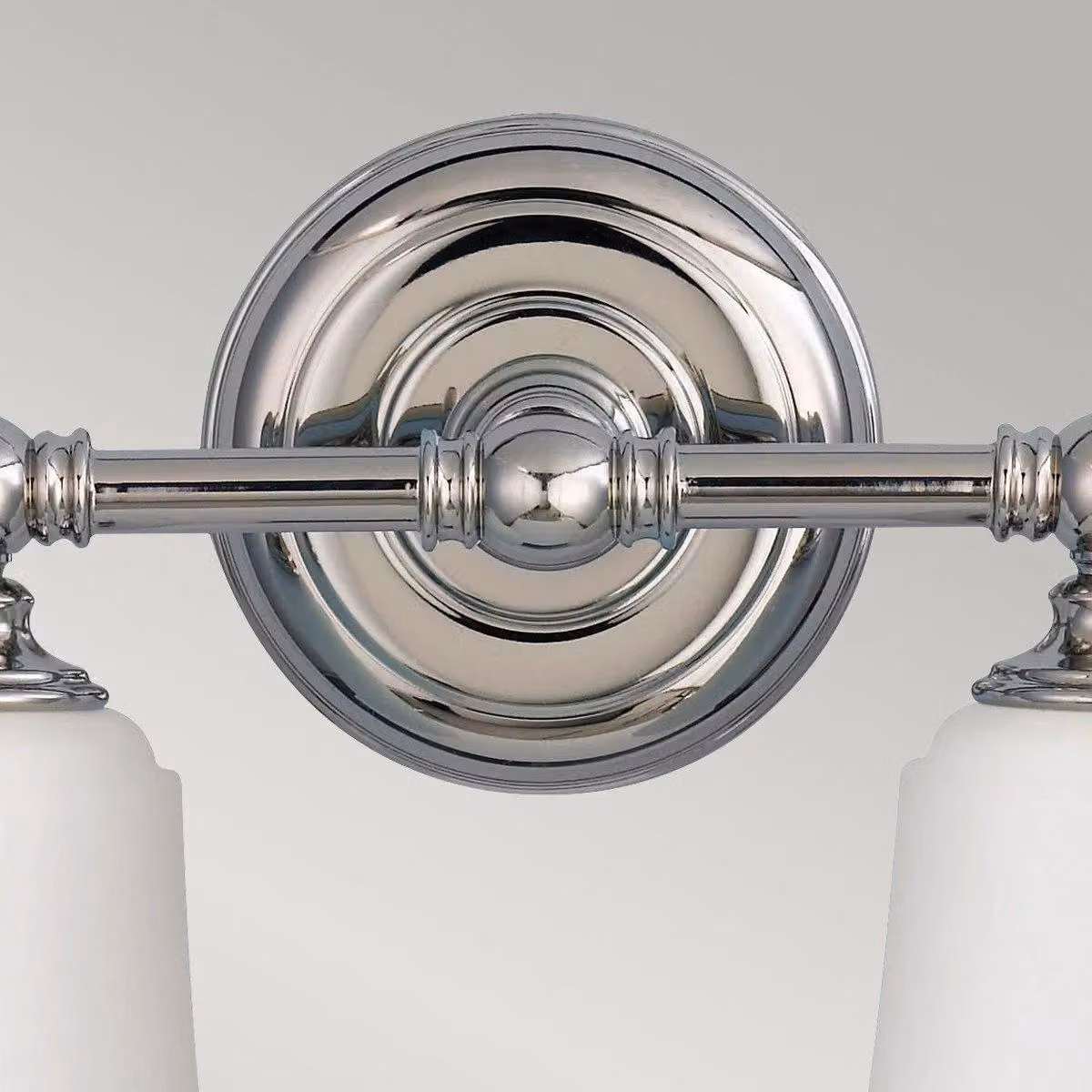 Netlighting Huguenot Lake 2 Light Bathroom Over Mirror Light in Polished Chrome and Grey, IP44, G9 – 2