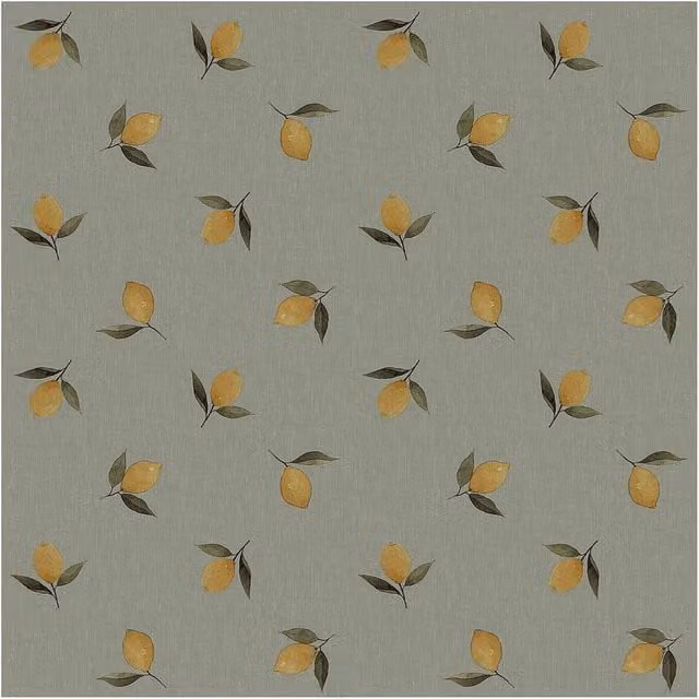 Sophie Allport Lemons Greenhouse Botanical Floral Wallpaper in Green, Width: 52 cm, Length: 1000 cm