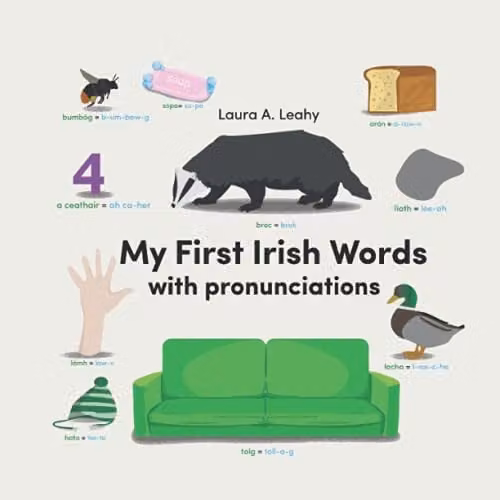 My First Irish Words with Pronunciations Childrens Book, Multicolour, H x W: 21.59 x 21.59 cm