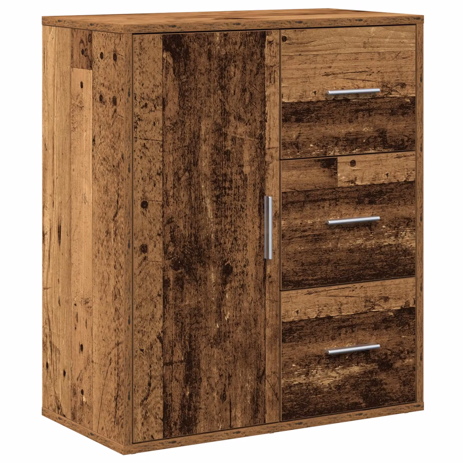Berkfield Home Sideboard with Drawer and Shelf in Brown Old Wood, W/D/H: 60 x 31 x 70 cm – 2
