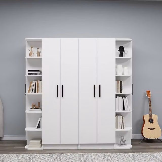 Destina Home Linda-Lusus 6-Door Double Wardrobe Set in White, W/D/H: 180 x 50 x 181.8 cm – 1