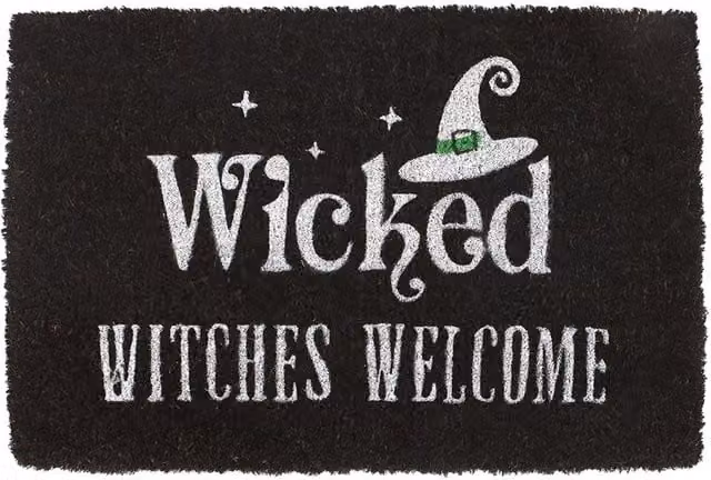 Something Different Wicked Witches Welcome Coir Door Mat, Black, W: 60.0 cm, D: 40.0 cm, H: 1.0 cm