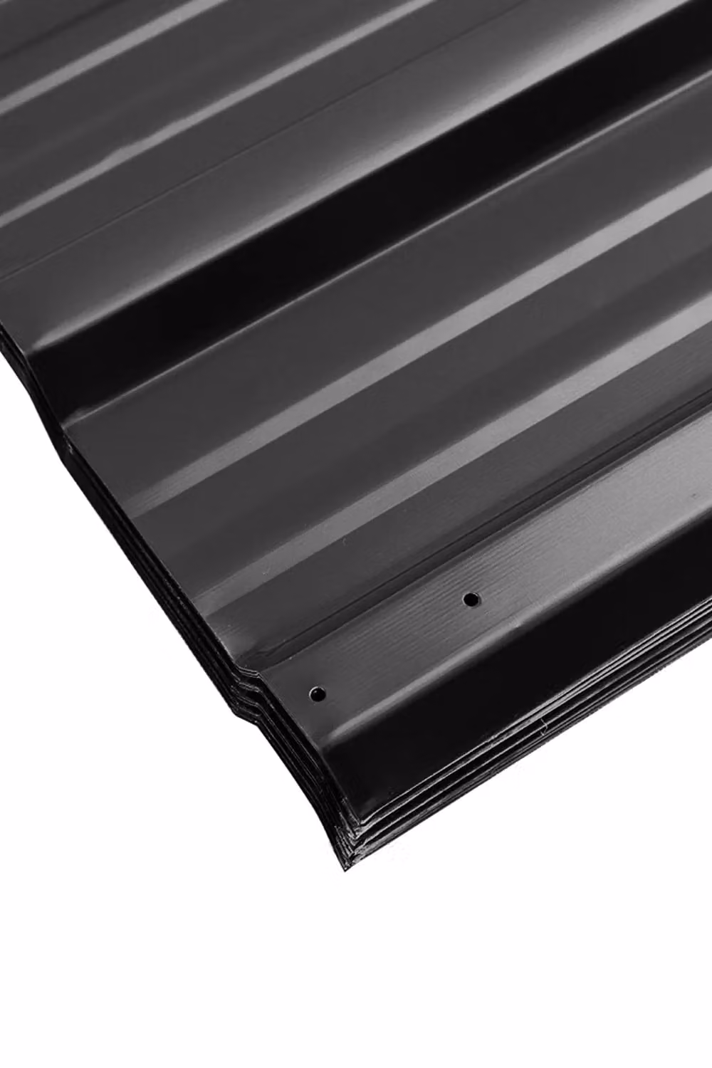 Living and Home Set of 12 Powder Coated Steel Corrugated Metal Panels in Grey – 3