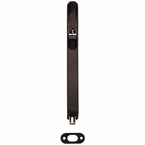 Loops 8 Inch Lever Action Concealed Flush Bolt with Radius Forend, Matt Black, 204 x 20 mm