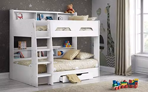 Julian Bowen Orion White Solid Wood Two-Level Bunk Bed, W/D/H: 135 x 90 x 197 cm – 2