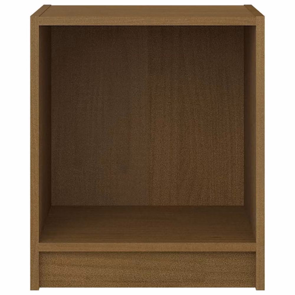 Berkfield Home Set of 2 Solid Pinewood Bedside Cabinets, Honey Brown, W/D/H: 35.5 x 33.5 x 41.5 cm – 4