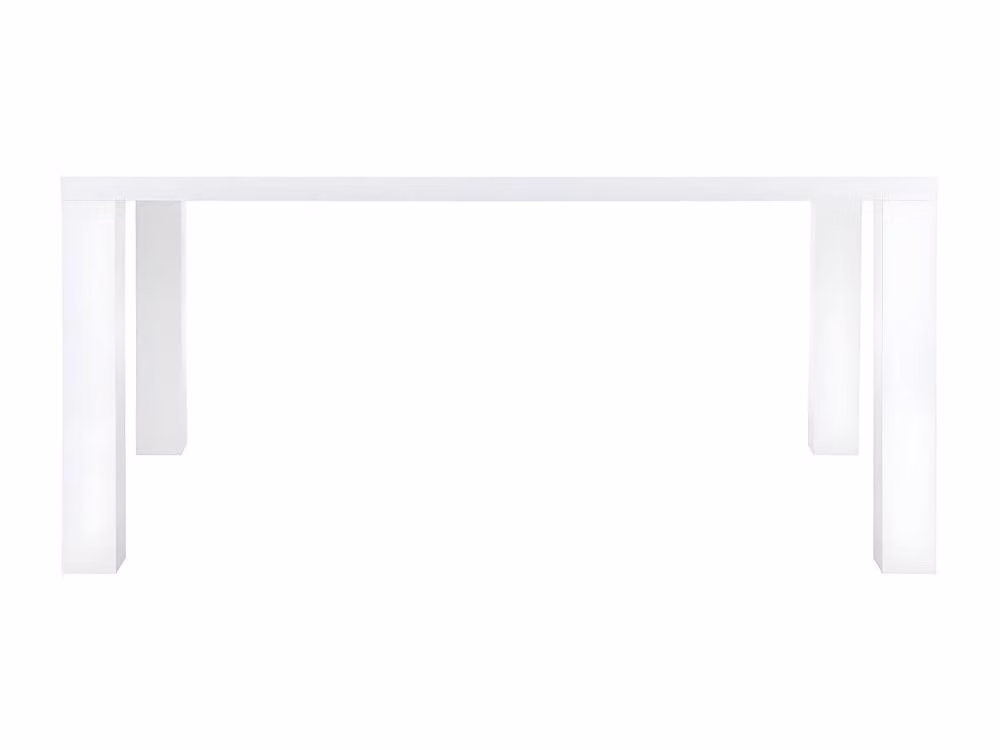 Vente-unique Monica 6-Seater Rectangular Dining Table in White Lacquered MDF, W/D/H: 180 x 90 x 75 cm – 2