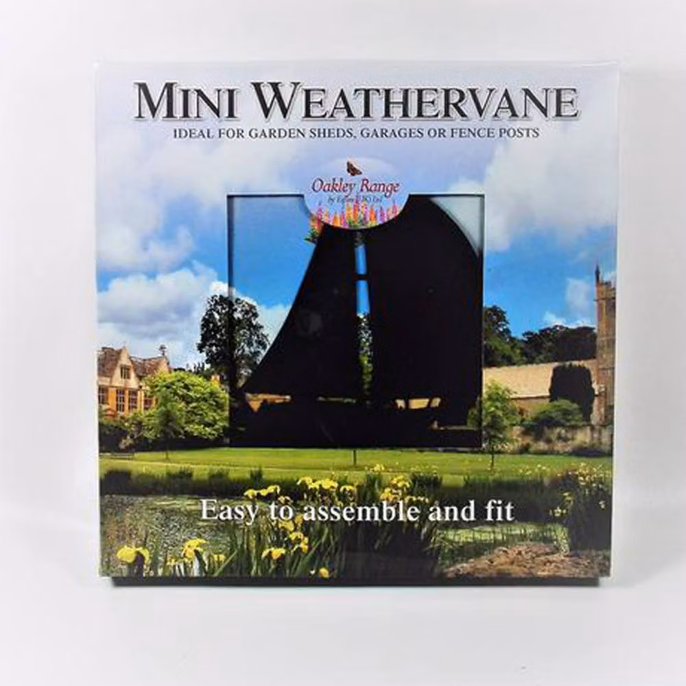Buttercup Farm Mini Yacht Weathervane in Black Steel, W: 38 cm, D: 38 cm, H: 52 cm – 2