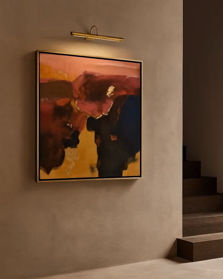 Tommy Franks Antica Abstract Oil Painting Reproduction on Canvas in Gold and Multicolour
