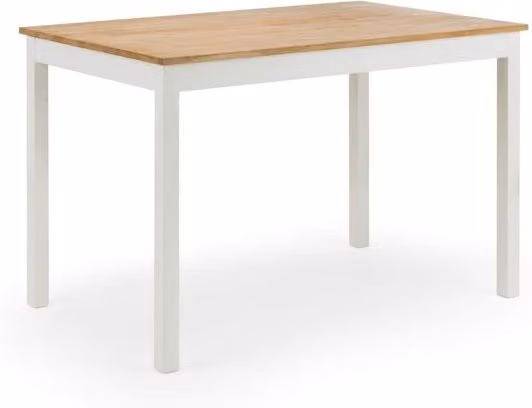 Julian Bowen Coxmoor Rectangular Dining Table in Ivory and Oak, W: 118 cm – 1