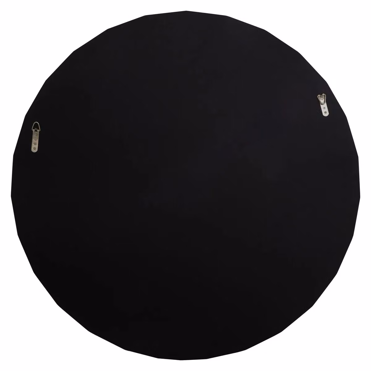 Orsina Contemporary Round Silver Wall Mirror with Floral Design – 2