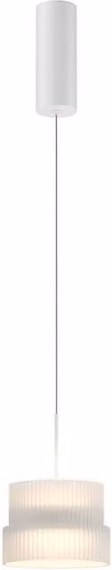 Netlighting Scala LED Slim Round Pendant Ceiling Light in White, 3000K Warm White