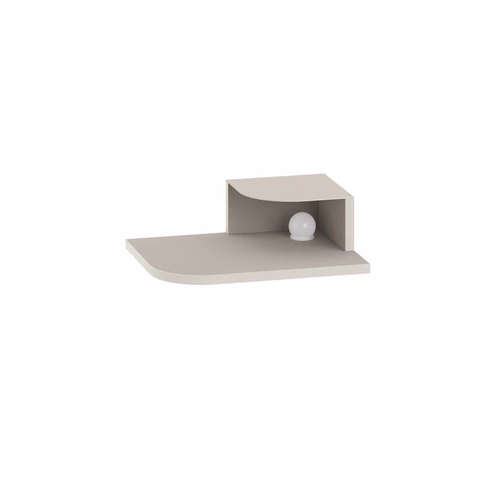 Decortie Luno Modern Wall-Mounted Bedside Table with Integrated Lighting in Sand – 3
