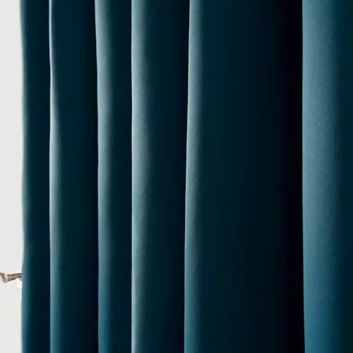 OHS Pair of Thermal Blackout Eyelet Curtains in Petrol Green, W: 167 cm, H: 182 cm – 3