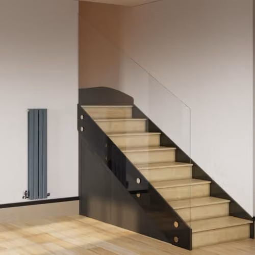 UK Radiators Typhoon Anthracite Flat Tube Vertical Designer Radiator, W: 27.2 cm, H: 120 cm – 3