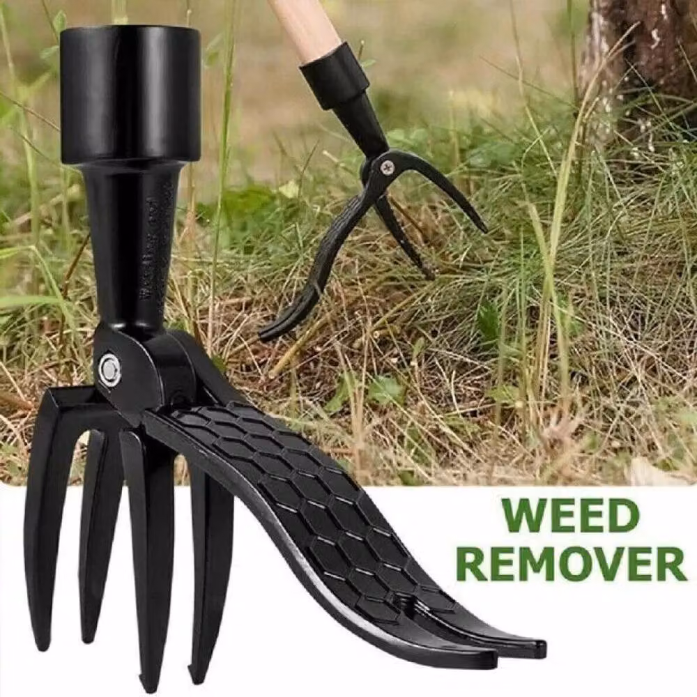 FLAVORA Black Aluminium Long Handle Claw Weeding Tool, 100g – 2