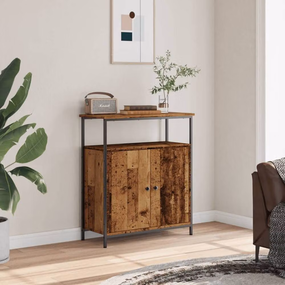 Berkfield Home Old Wood Sideboard in Brown, W/D/H: 70 x 30 x 80 cm – 3