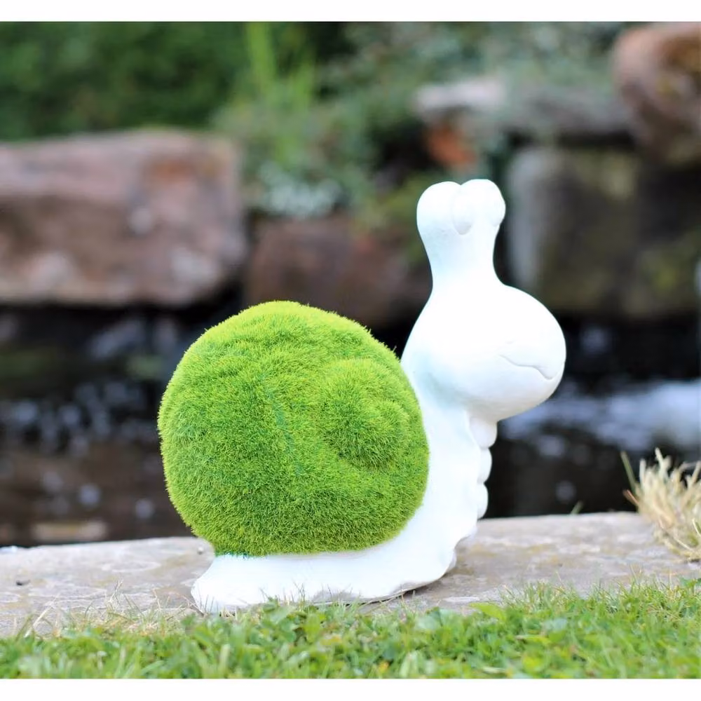 SPETLEK Snail Slug Garden Ornament in Multicolour and White – 3