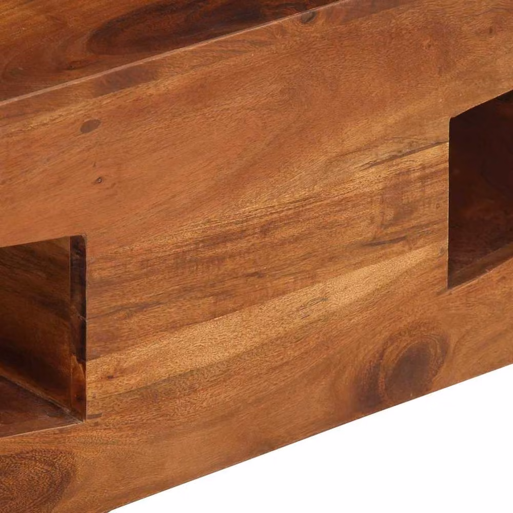 Berkfield Home Acacia Wood Coffee Table in Brown, W/D/H: 90 x 60 x 30 cm – 5
