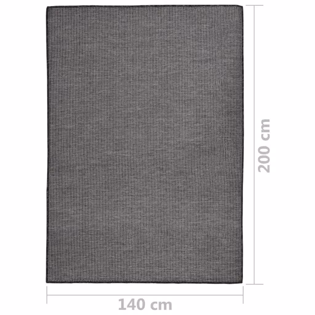 Berkfield Home Grey Outdoor Flatweave Round Rug, Diameter: 100 cm – 2
