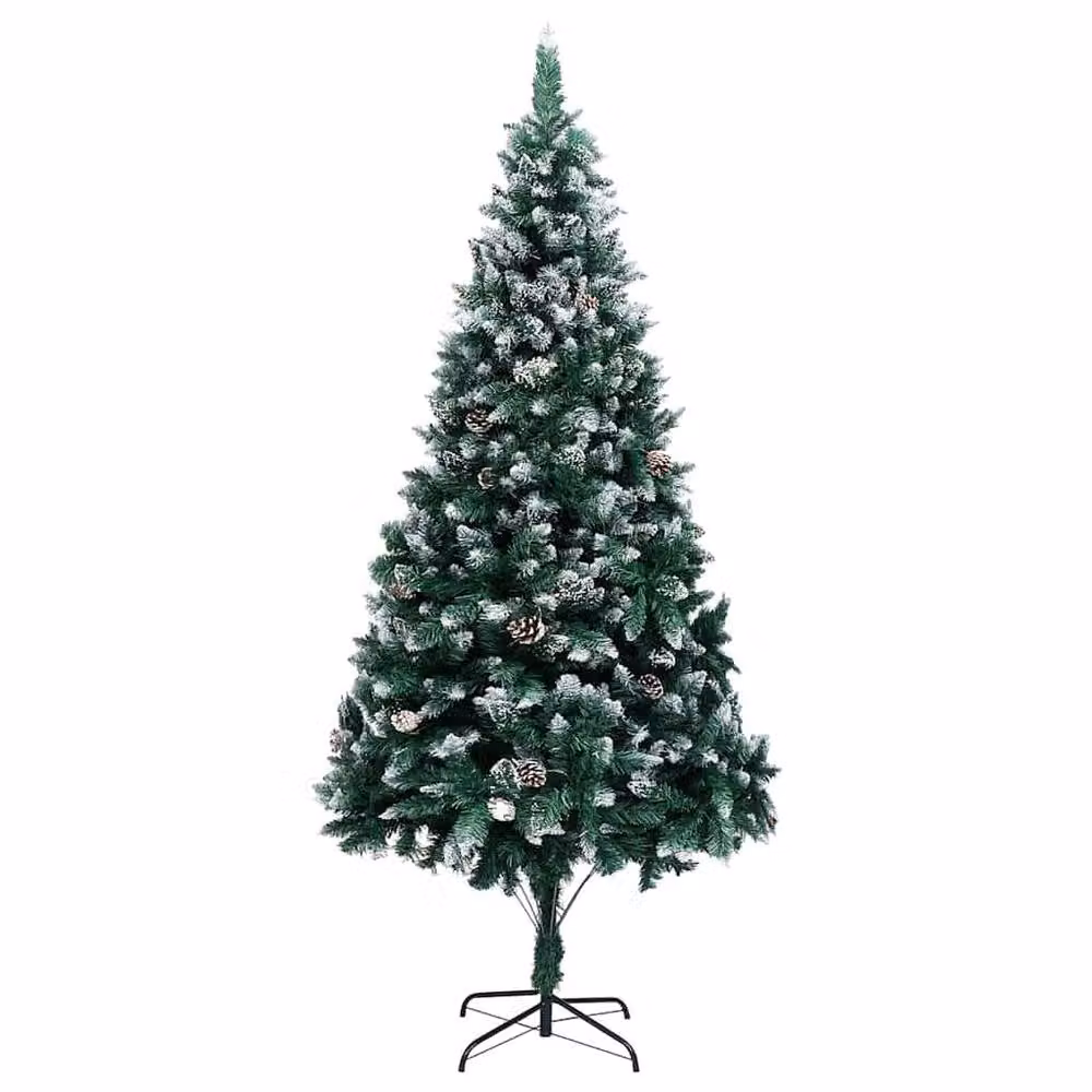 Berkfield Home Artificial Green Christmas Tree with 300 LEDs and Stand, Height: 240 cm – 3