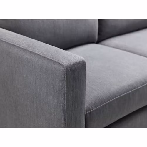 Julian Bowen Marant Reversible L-Shape Upholstered Corner Sofa with Matching Ottoman in Grey – 3