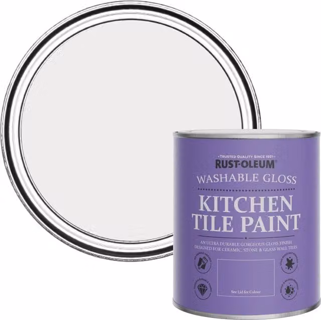 Rust-Oleum Water-Based Kitchen Tile Paint in Gloss Finish, Purple, 0.75 l