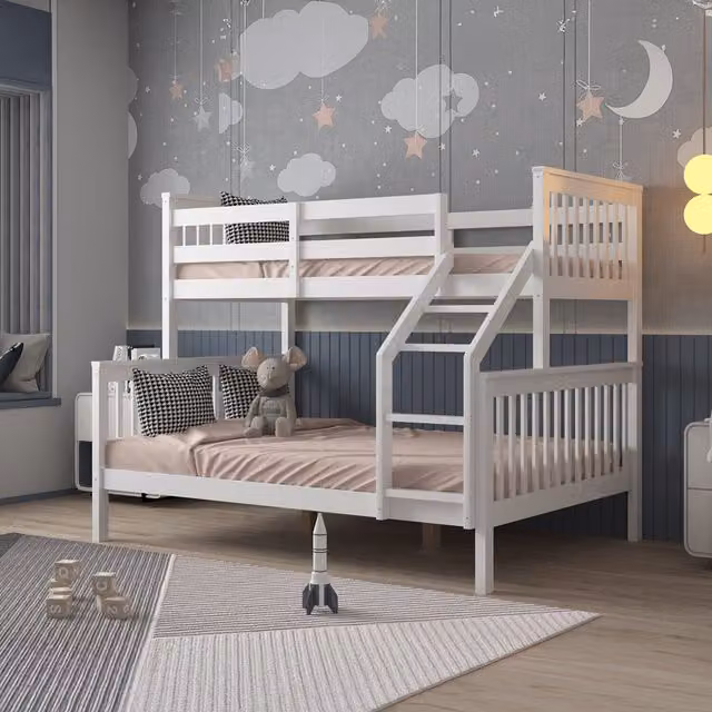 Flair Wooden Zoom Triple Bunk Bed in White