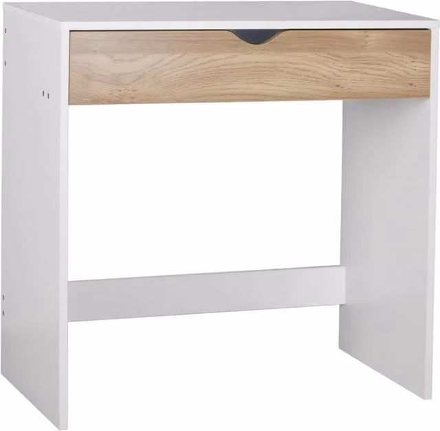 Havendro 1 Drawer Vanity Desk in Oak and White Wood – 1